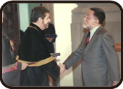 Octavio Rodriguez Araujo con el rector